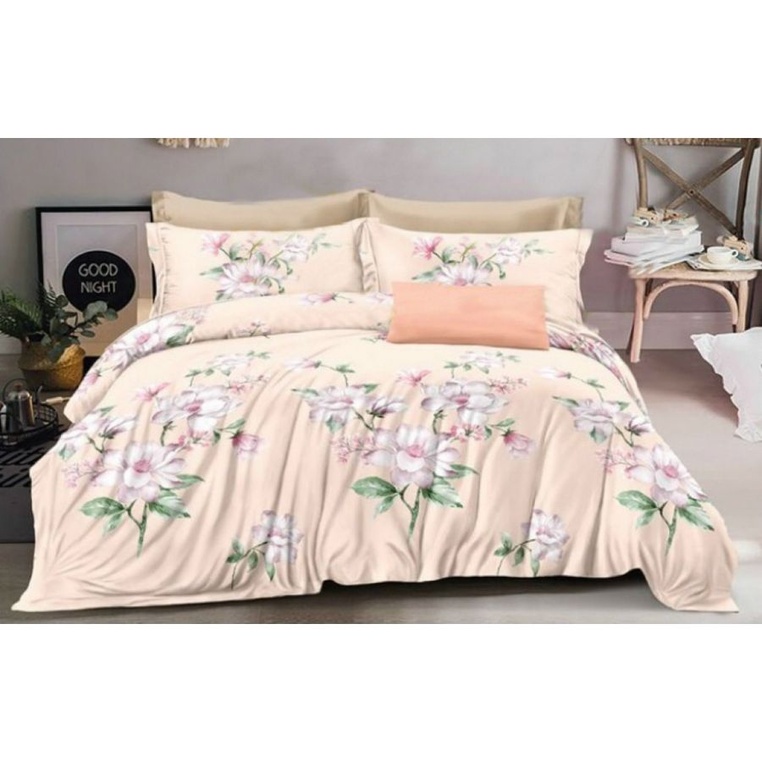 Double bed linen set (100% cotton), Two-bedroom, Satin, 50X70-2 pcs +70X70-2pcs, 1.50Х2.20-1pcs, 1.45Х2.10-1pcs, 100% cotton, Attention! The shade of the fabric may differ from the photo depending on the monitor settings!