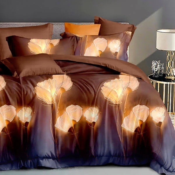 Bedding set euro satin (100% cotton) "Magic of the Night"