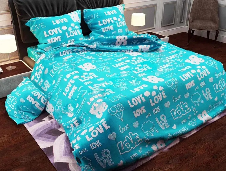 One and a half bed linen set Love