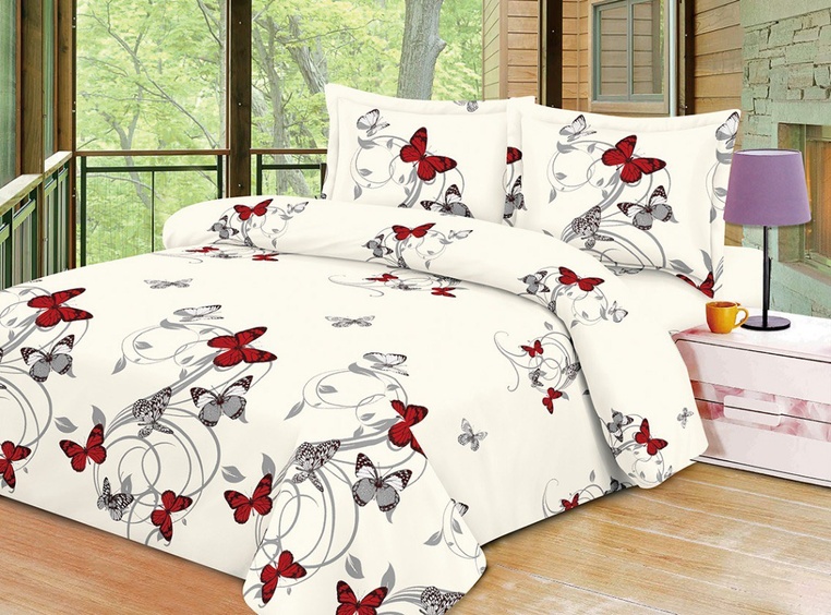 Bedding set euro size "Butterflies"