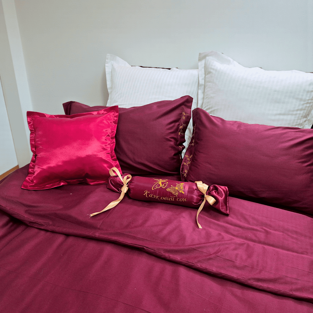 Bedding set Night in Bordeaux satin 150x220 60151 photo
