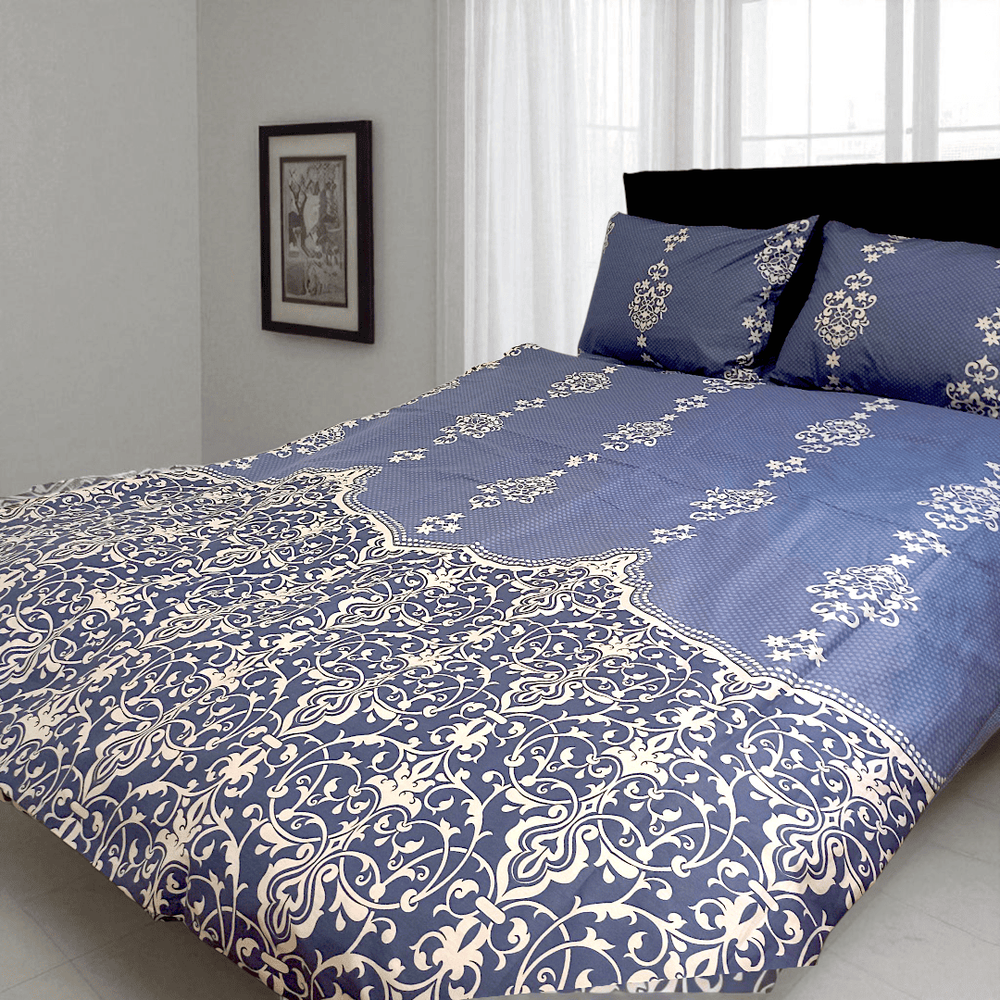 Komplet pościeli "Koronka aksamitnej nocy" 200x220 (rozmiar euro) satyna 50408 foto