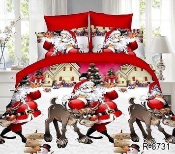 Bedding set euro size New Year's 5917 photo