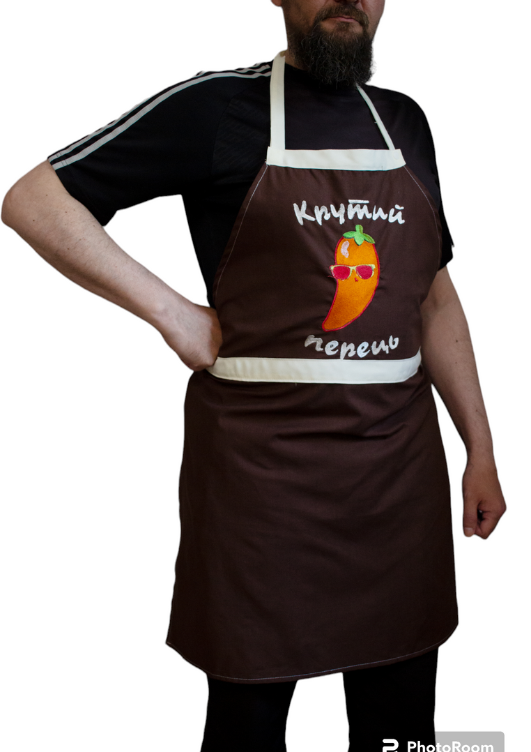 Apron with embroidery "Cool pepper"