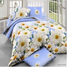 Bed linen set euro size "Chamomile field" DS-1352