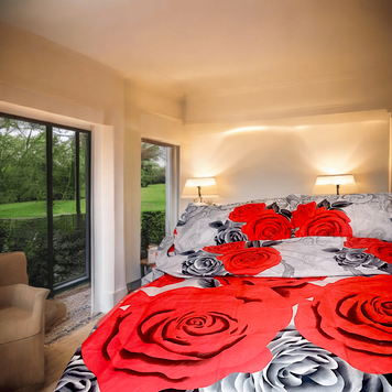 Bedding set euro size "Red roses" 1688 photo