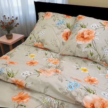 Bedding set one-and-a-half calico "Tea rose" 6229 photo