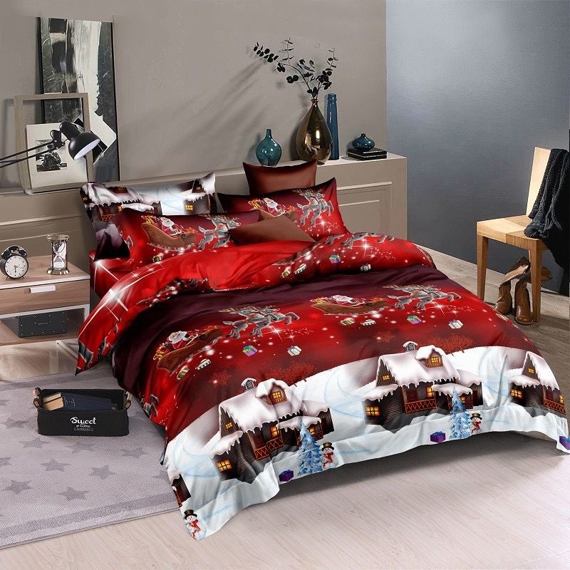 One and a half bed bedding set New Year's