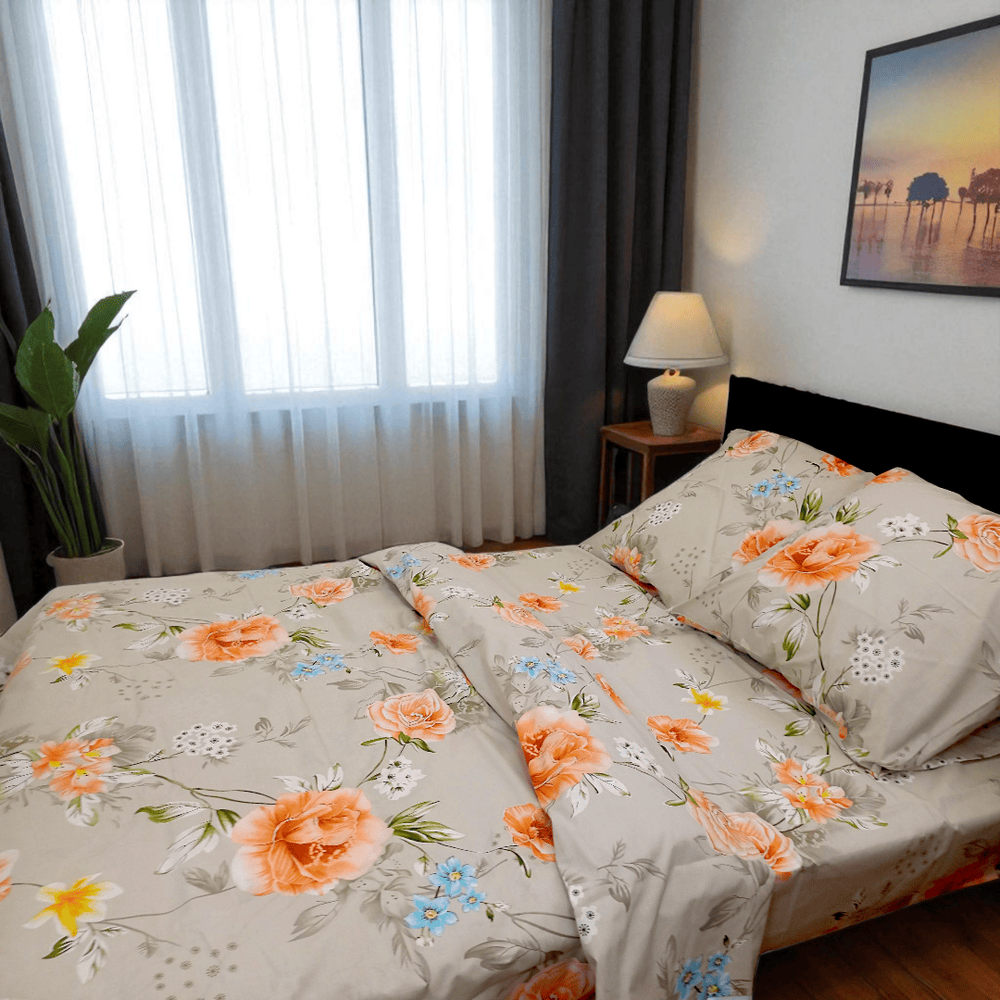Komplet pościeli bawełniana w rozmiarze euro "Tea Rose" 6231 foto