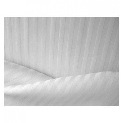 Stripe satin sheet for hotels 240X240 white stripe