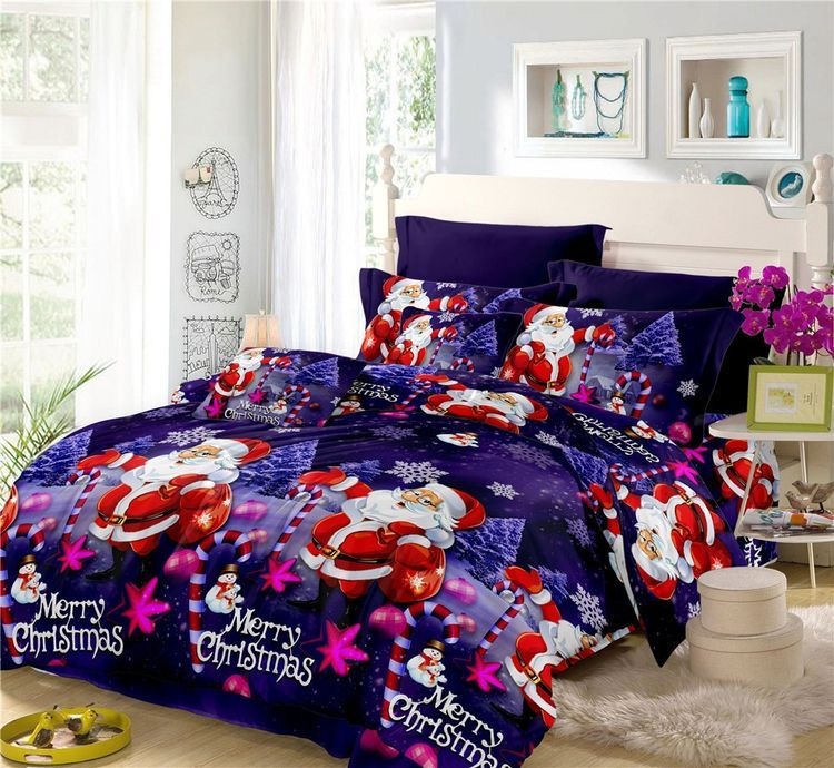 Double bed linen set New Year's, Family, Calico Gold, 50Х70-2 pcs, 2.20Х2.20-1 pcs, 1.45Х2.10-2pcs