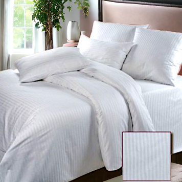 Bed linen set one and a half bedroom stripe satin (100% cotton)