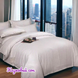 Bed linen set for hotels family stripe satin