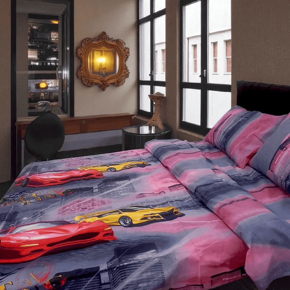 Double bed linen set "Racing cars" 2630 photo