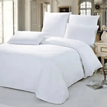 Set of bed linen euro plain white