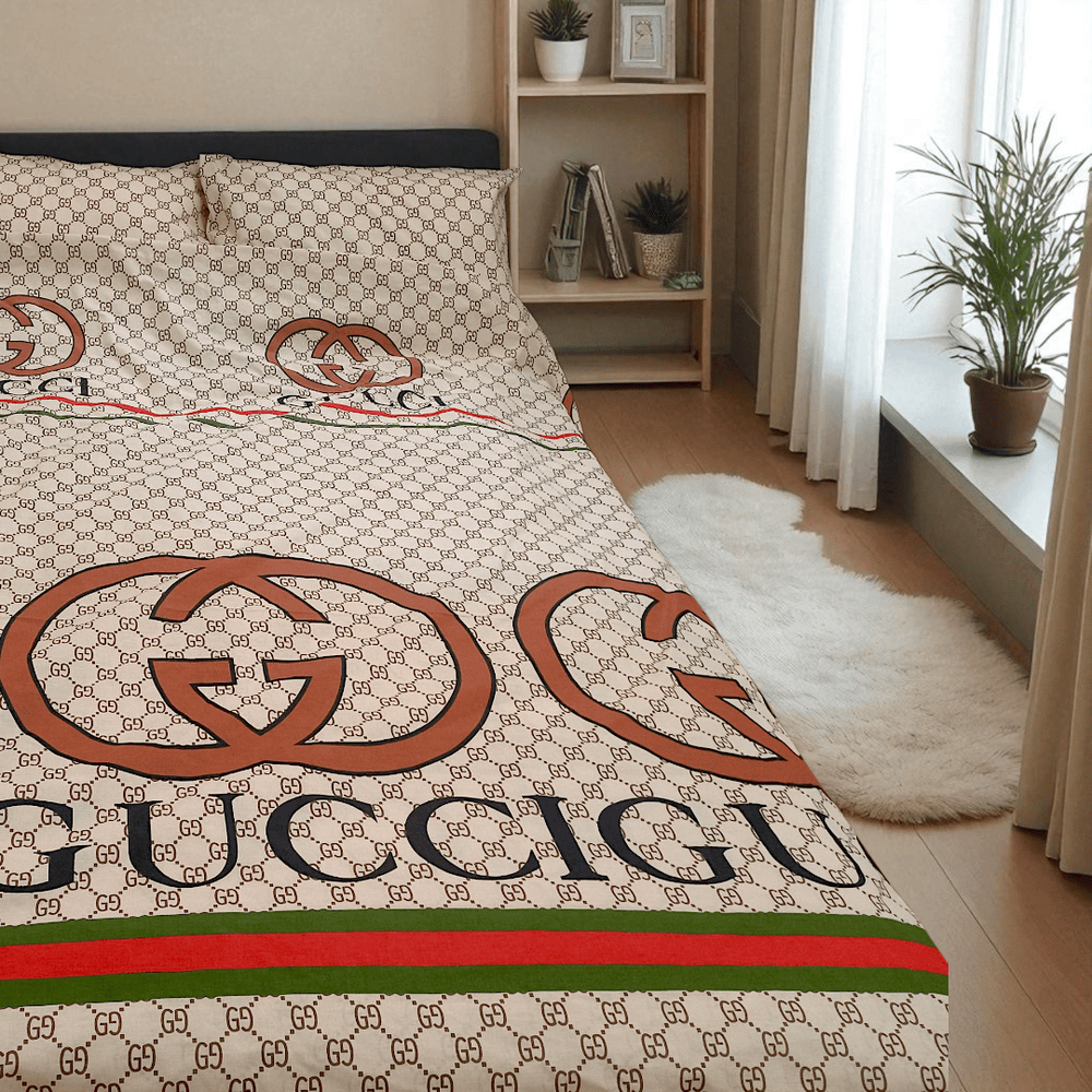 Комплект постільної білизни "Gucci Style "200Х220 (євро розмір) бязь 50810 фото