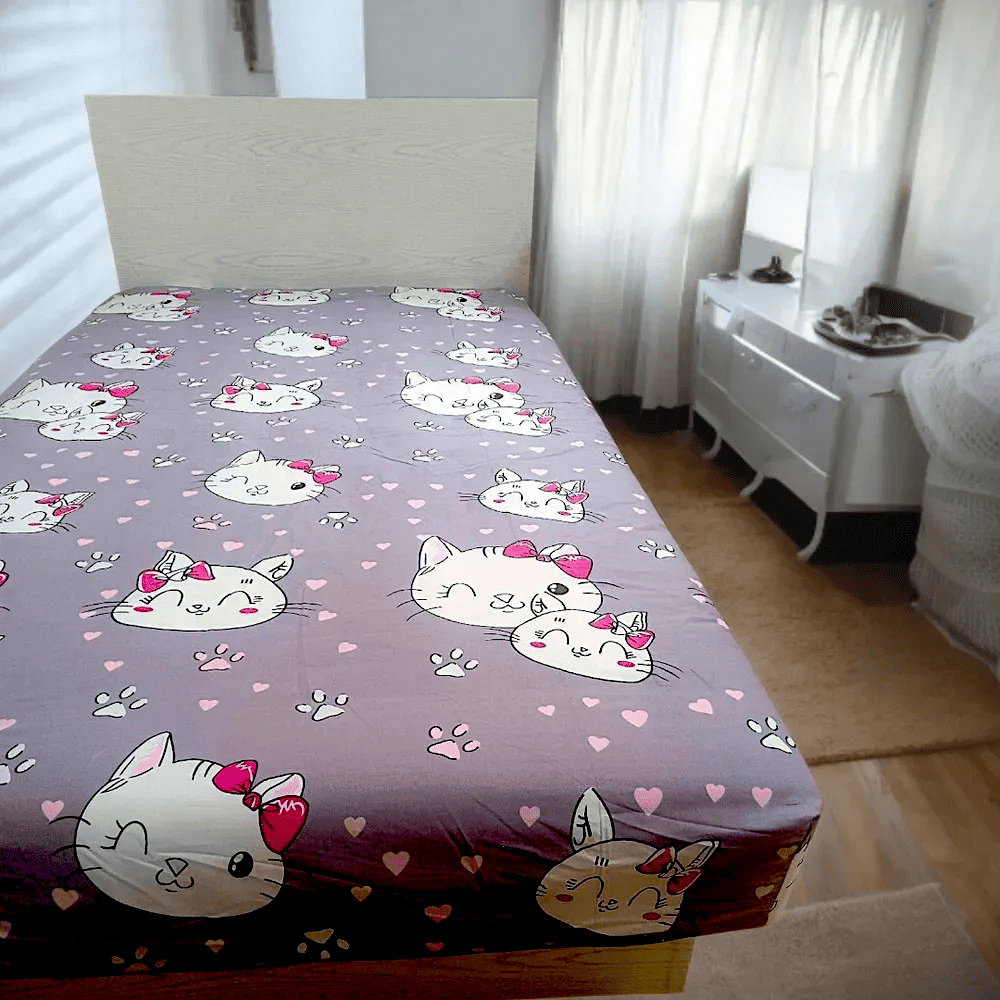 Children's elastic sheet 0.90X1.90+20cm "Hello Kitty" 60142 photo