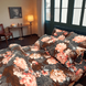 Bedding set 'Pink Peonies' 180x220 (double bed) polyester satin 2603 photo 1