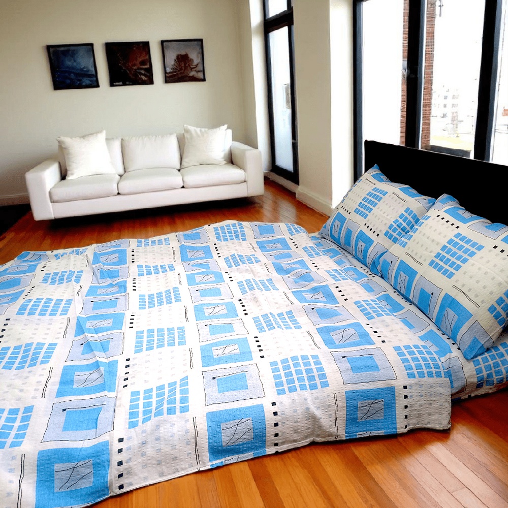 A single bed linen set with a crinkle texture 50661 photo