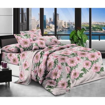 Bed linen set one and a half Gerbera