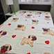 Prześcieradło dziecięce 1,50x2,20 &bdquo;Wesoły mops&rdquo; 4872 foto 1